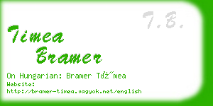 timea bramer business card